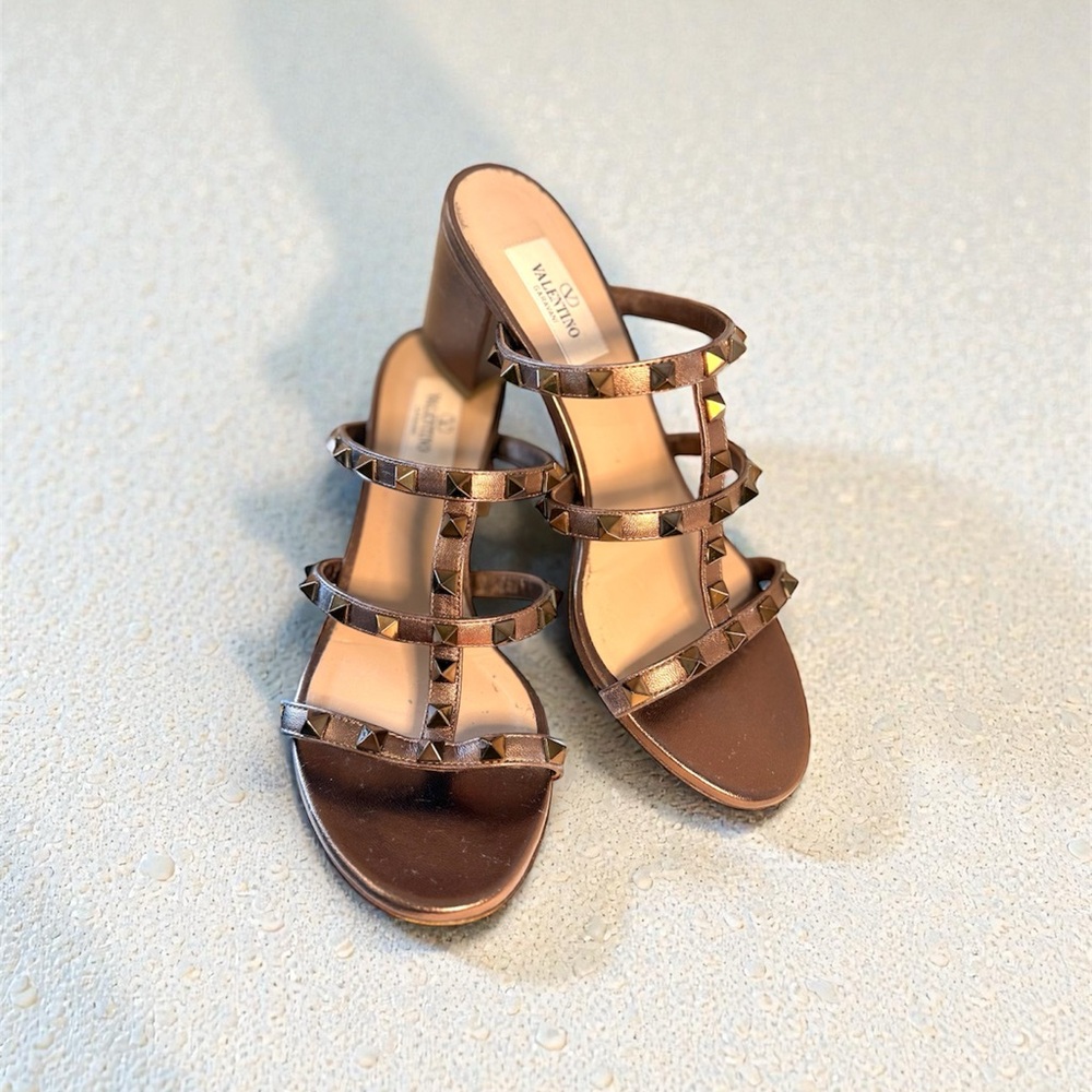 Valentino Copper Studded Heels